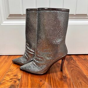 Carvela Heeled Armour Boots Chainmail Mesh 36.5 / 6